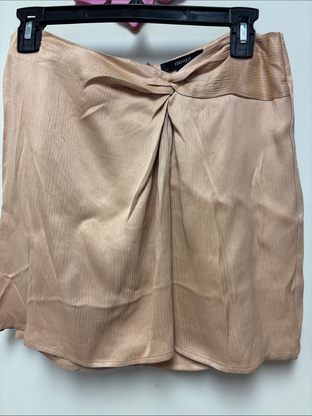 FOREVER 21 Skirt Tan Sz L Zip Back NWT